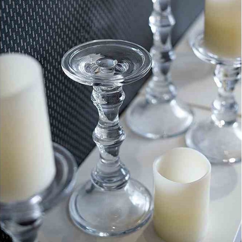 キャンドルスタンド ガラス 高さ23.5cm キャンドルホルダー