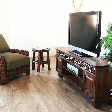 ローボード テレビ台 150cm幅 完成品 TV 収納 木製 チーク 無垢材 おしゃれ アジアン アンティーク ナチュラル インテリア テイスト 家具 リビング