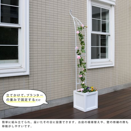 アイアンハーフアーチ シングル  アイアンアーチ 門 鉄製 ハート 花 フェンス ガーデンアーチ おしゃれ 小型 北欧 ガーデニング 屋外 家具 ツタ 蔦 エントランス エ