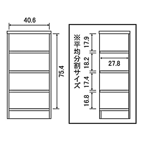 本棚 オープンラック エースラック/カラーラック ar-9045 nc-9045 幅45 高さ90 日本製 収納棚 a4 頑丈 棚板 おしゃれ 収納 書棚 シェルフ ラック フリーラック 北欧 低