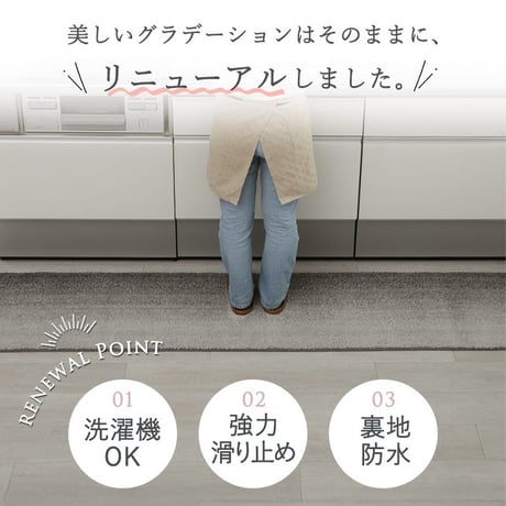 キッチンマット 室内 おしゃれ 洗える グラデーション 滑り止め付き 洗える玄関マット 洗濯機で洗える マット 小さめ 小さい ラグ 滑らない 明るい オシャレ 小さいサイズ ふわふわ 防水 グリー