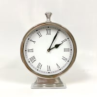 置き時計 ラウンド 置時計 時計 高さ28cm アンティーク風 クラシカル 輸入雑貨 卓上 スタンドクロック テーブルクロック おしゃれ 引越し お祝い プレゼント