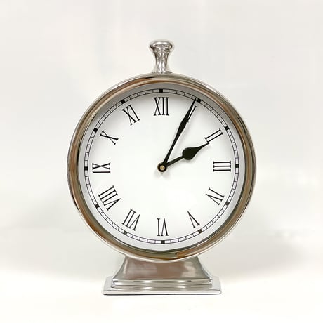 置き時計 ラウンド 置時計 時計 高さ28cm アンティーク風 クラシカル 輸入雑貨 卓上 スタンドクロック テーブルクロック おしゃれ 引越し お祝い プレゼント