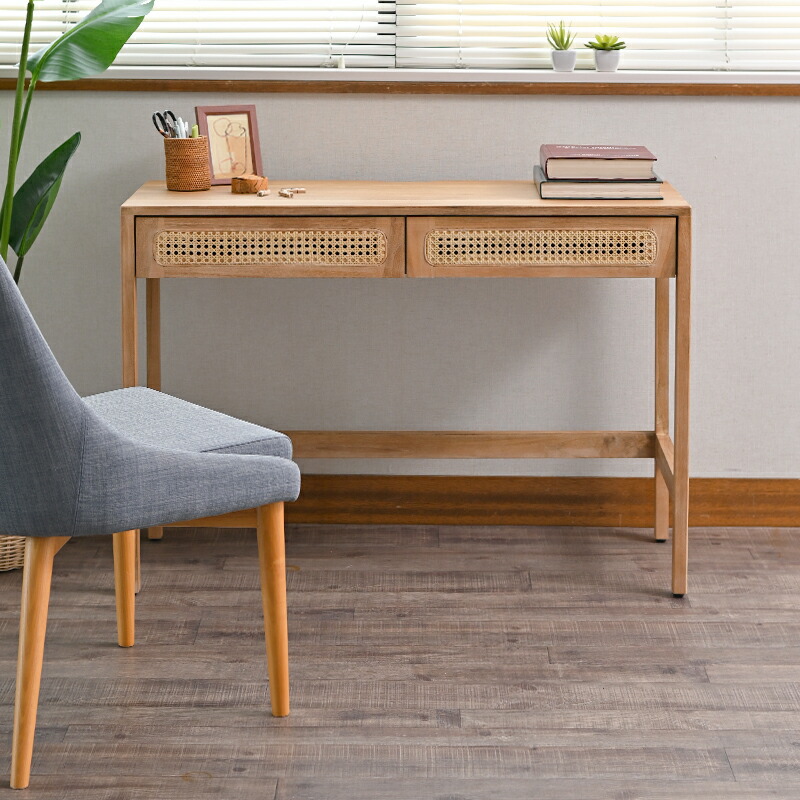 アジアン家具　デスク Amazon | アジアン家具 幅90cm 奥行き43cm 高さ73cm パソコン