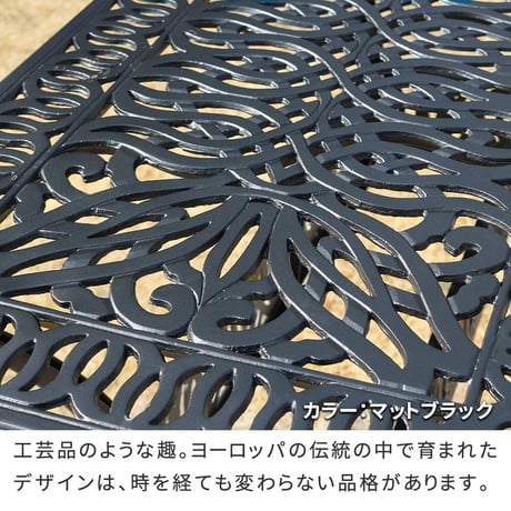 アルミ製レクタングルテーブル＆チェア5点セット「トルペ」 BKS-RG124-5PS  テーブルセット 幅124 セット 椅子 チェア ガーデン 屋外 庭 ベランダ 丸型 アルミ