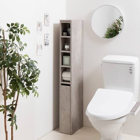 トイレ収納 スリム トイレラック 薄型 15cm 引き出し付き すき間収納ラック トイレットペーパー 12ロール キャスター付き サニタリー 省スペース トイレブラシ収納 収納棚 収納家具 コーナー