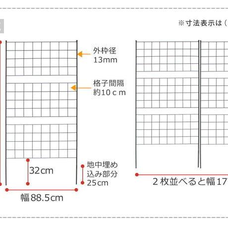 アイアンフェンス 高さ176 「グラフ」 2枚組 フェンス アイアン ガーデンフェンス ガーデニング 枠 柵 仕切り 目隠し 境目 クラシカル アンティーク 格子 ベラン