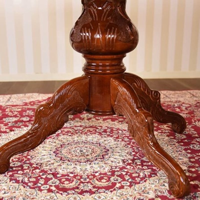 イタリア家具 アンティーク調 猫脚 ダイニングテーブルセット 4人掛け