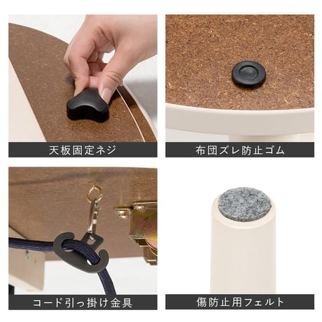 こたつ＋うす掛け布団 ２点セット カルミナスノウ 90×50cm 木目調 折れ脚 折りたたみ 角がない 北欧風 省エネ コンパクト 一人暮らし ワンルーム 組立式 こたつ テーブル