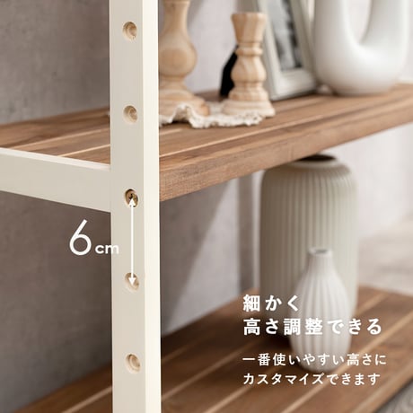 オープンシェルフ 木製 幅45cm 3段 シンプル リビング 収納家具 おしゃれ 北欧 収納棚 棚 出窓 台所 キッチン ランドリー 洗面所 ディスプレイラック マルチ収納 ファッ
