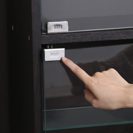不二貿易 コレクションケース ハイタイプ 4段 ガラス棚付き 収納機能 高さ180cm 幅48.5cm 奥行29cm ブラック フィギュア コミック収納 最適