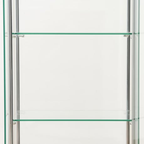 不二貿易 ガラス コレクションケース 3段 透明強化ガラス 高さ86cm 幅42.5cm 奥行36.5cm 収納棚 ほこり防止 開放感