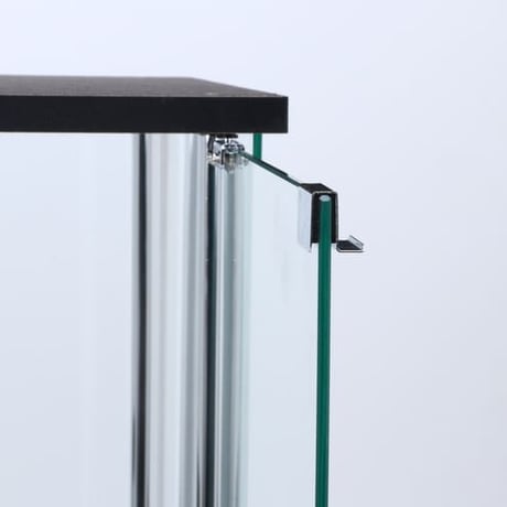 不二貿易 コレクションケース 4段 両開き ガラス棚 ブラック 高さ162cm 幅80cm 奥行40cm 収納力抜群 透明ガラス 耐荷重5kg」