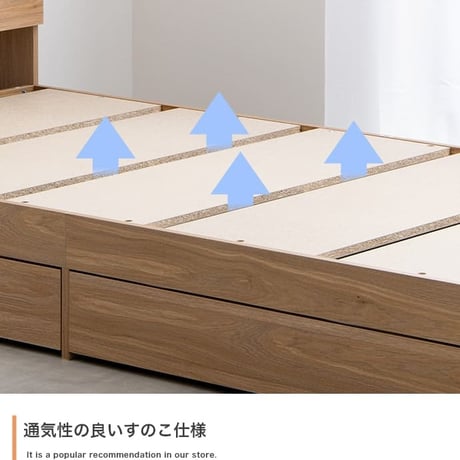 ベッド 収納付き 引き出し付き 木製 棚付き 宮付き コンセント付き シンプル グレイッシュ モダン ホワイト シングル