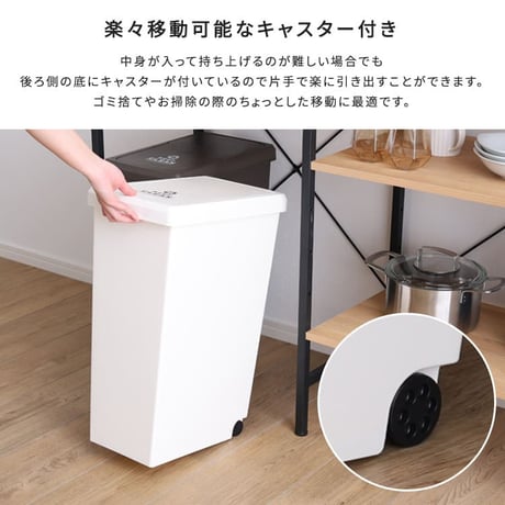 ゴミ箱 30リットル ふた付き おしゃれ スリム スライドペール 30L フタ付き ごみ箱 ダストボックス 分別 ペール