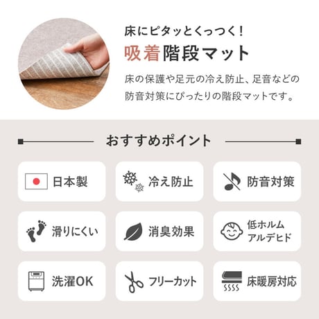 階段マット　15枚入り　滑りにくい　フリーカット ピタロ