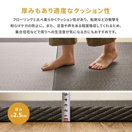 水拭きできる　い草風小型置き畳　綾模様（白麗）