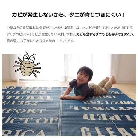 ポリプロピレンカーペット カーペット トリド 174×174cm 江戸間2畳