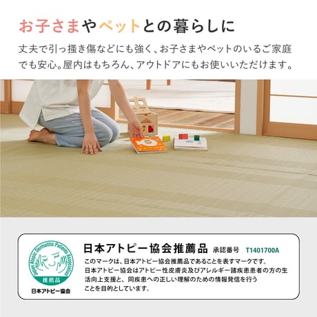 洗えるい草風カーペット　涼風（りょうふう）　本間4.5畳