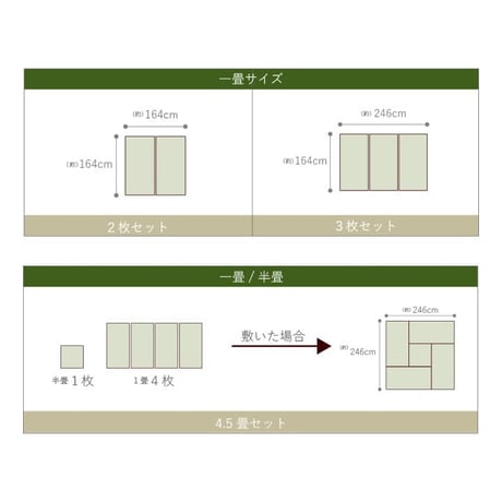 置き畳 カーペット あぐら 82×82cm 同色4枚組