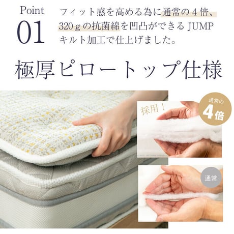 純日本製 ポケットコイルマットレス 選べる硬さ ジャスト ( 普通 ) キープ ( 硬め ) 選べるカラー サンライズイエロー サンセットオレンジ S SD D WD Q 極厚27cm 圧縮ロール