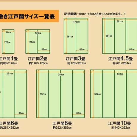 い草 上敷 カーペット F竹 261×261cm 江戸間4.5畳