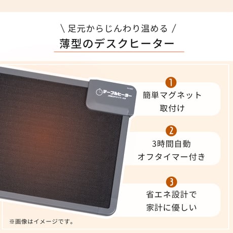 デスクヒーター 足元 暖房 デスク オフィス ヒーター マグネット 磁石 デスクワーク キッチン 学習机 トイレ 自動タイマー 側面 KH1800 敬老の日