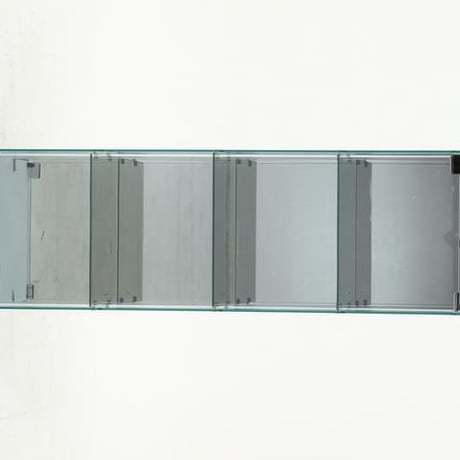 不二貿易 ガラスコレクションケース BAAL 4段 ホワイト 扉付き 収納機能 高さ119.5cm 幅39cm 奥行30cm 可動棚 推し活アイテム収納に最適