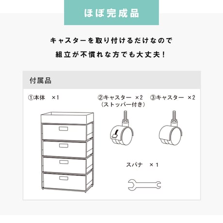 ランドリーラック 4段 幅50.5cm ラック カゴ 洗濯かご 4個つき 洗濯機 収納ラック おしゃれ スリム 縦型 洗濯機ラック 洗濯機収納 収納 ランドリー収納 ホワイト グレ