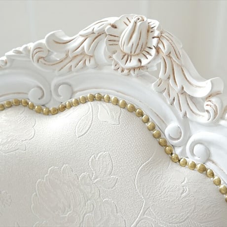 マホガニー ダイニングチェアー 肘掛け無し 猫脚 アンティーク 椅子 姫家具 プリンセス家具 ヨーロッパ風 ホワイト 木製ダイニングチェア ロココ調 ヨーロピアン風チェアー 上品エレガント