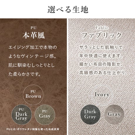 ダイニングチェア LC-4836 幅48cm 奥行き53cm 高さ73cm 座面高さ43cm 同色2脚セット デザインチェア 異素材 天然木突板 椅子 チェア レザー調 ファブリッ