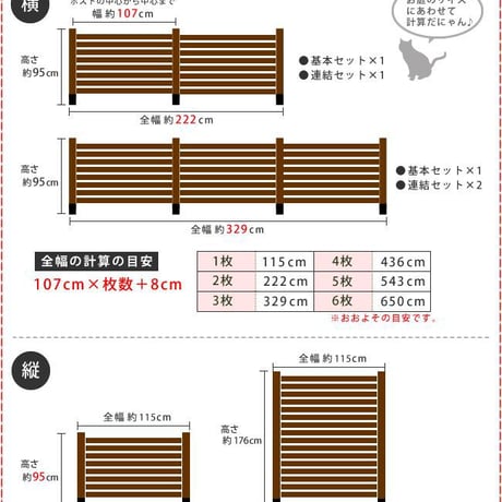 ボーダーフェンス スプレッド 連結セット平地用 フェンス 木製フェンス ウッドフェンス 天然木製 ガーデンフェンス ガーデニング 枠 柵 仕切り 目隠し 境目 クラシカル