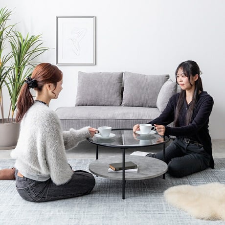 ローテーブル センターテーブル リビングテーブル ガラステーブル コーヒーテーブル ミニテーブル 丸形テーブル テーブル 机 座卓 収納付き 棚付き 丸形 円形 丸い かっこいい かわいい 木製 木目