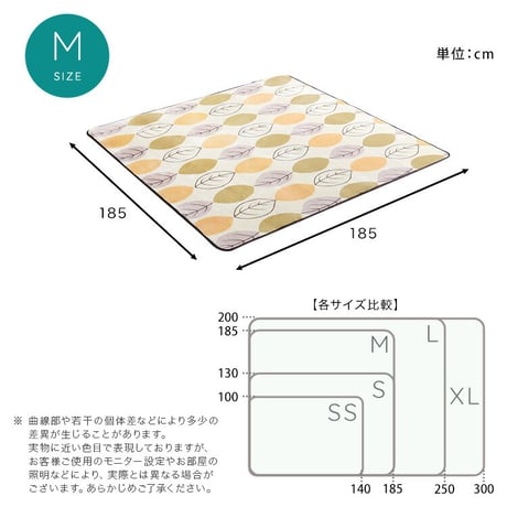 マイクロファイバー・デザインラグマットMサイズ（185×185cm）洗えるラグマット 【WASHFA2】