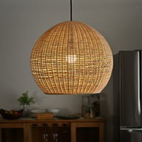 ランプシェード ペンダントランプ 照明 ラタン 籐 ランプ ライト シェード 1灯 口金E26 60W LED 天井照明 インテリア照明 ペンダント照明 吊り下げ 和モダン 照明器具 おしゃれ リゾ