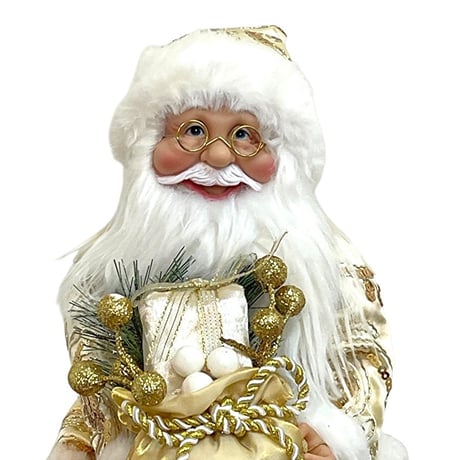 ヨーロピアンスタイルサンタクロース ゴールド 高さ50cm クリスマス クリスマスグッズ オーナメント ノエル 人形 ドール 北欧 置物