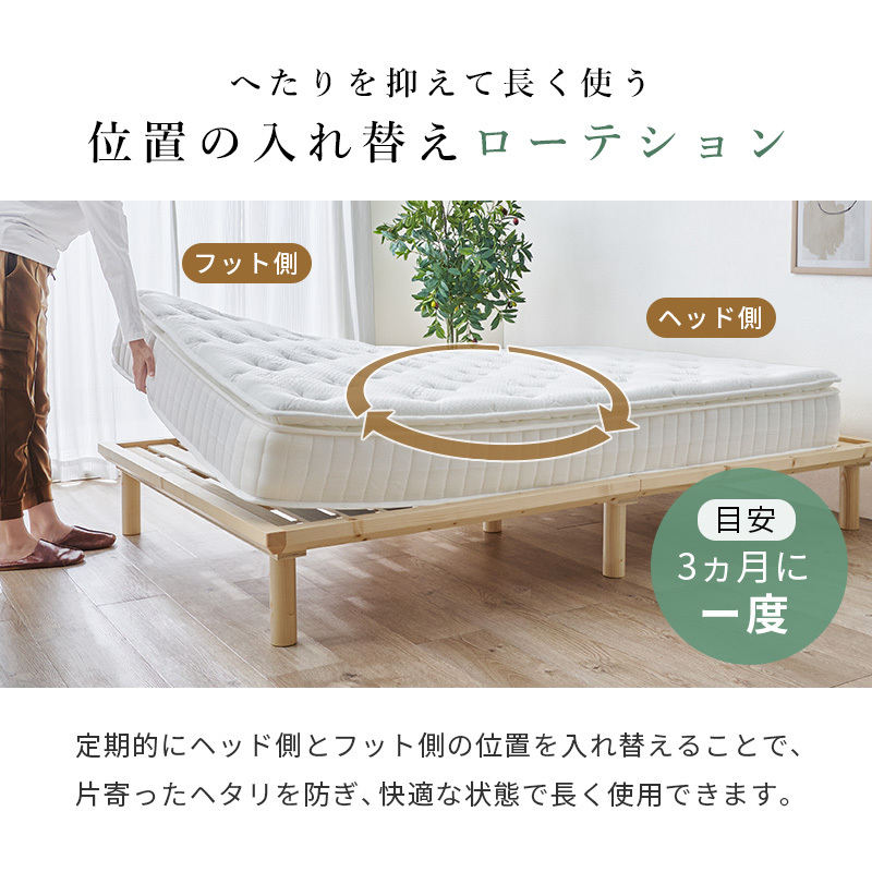 ピロートップ付き マットレス （ポケット） シングル セミダブル