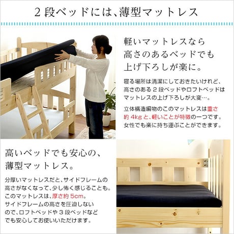 ファインエア ファインエア二段ベッド用450 体圧分散 衛生 通気 二段ベッド 日本製 布団カバー 掛け布団カバー 掛け布団カバー 敷布団 ソファ マットレス ロール梱包 #マット