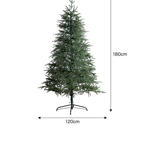 ツリー クリスマスツリー LEDライト付き 180cm ドイツトウヒ ヌードツリー グリーンツリー 電飾付き 150灯 小さい 小さめ ミニ かわいい 可愛い まるで本物 スリム