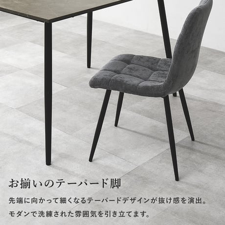 ダイニング4点セット テーブル チェア3脚 幅120 奥行80 高さ72 大理石調 グレー ファブリック チェア 北欧 モダン おしゃれ ブラック アイアン脚 リビング 食卓 家具 組立式 送料無料