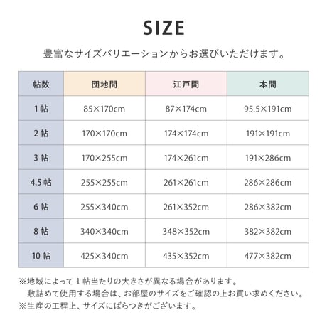洗えるい草風カーペット　涼風（りょうふう）　江戸間6畳