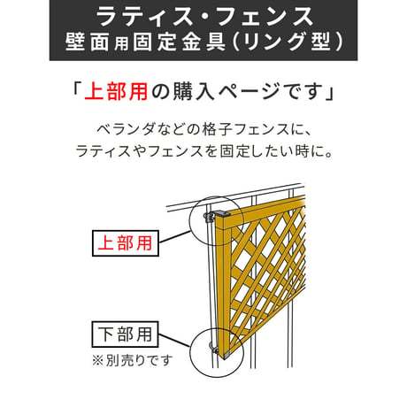 ラティス・フェンス壁面用固定金具 リング型 上部8個 S-LVKT35-8P 敬老の日