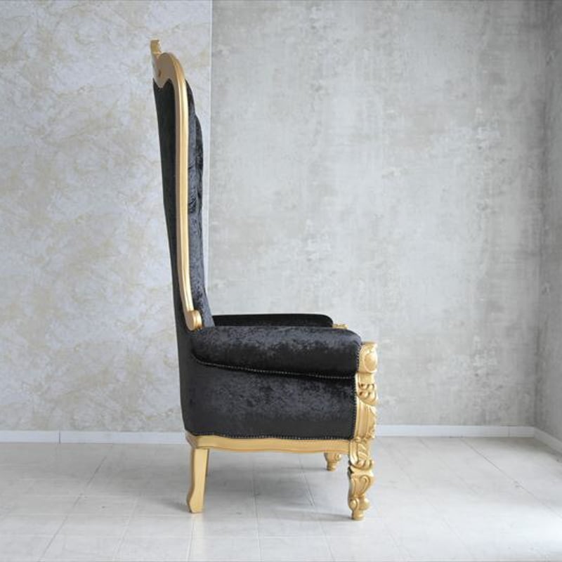 椅子 チェア ソファ 脚付 ロココ ゴールド 女王様の椅子 幅93cm