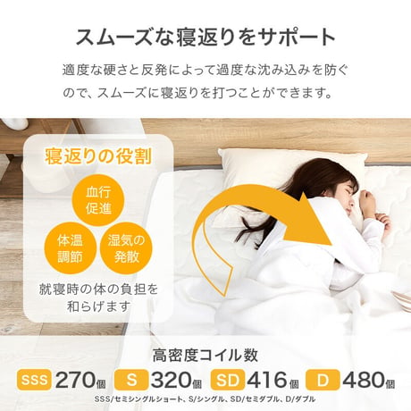 マットレス ボンネルコイル マットレス単品 マットレスのみ 圧縮ロールタイプ ベッドマット ベットマット ダブル コンパクト梱包 寝具 シングル　送料無料 セミシングルサイズ ショート丈