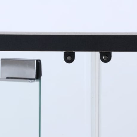 不二貿易 コレクションケース 4段 両開き ガラス棚 ブラック 高さ162cm 幅80cm 奥行40cm 収納力抜群 透明ガラス 耐荷重5kg」