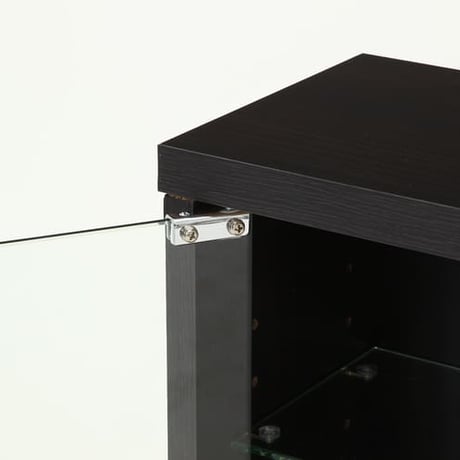 不二貿易 ガラスコレクションケース ロータイプ 4段 ブラック 高さ90cm 幅90cm 奥行き29cm 強化ガラス棚 可動棚 フィギュア コミック収納に最適