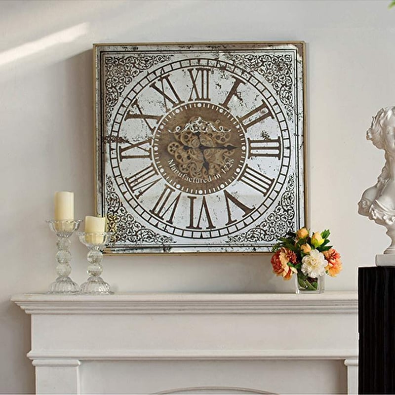 壁掛け時計 ウォールクロック 歯車 モダン クラシック 85094WC 輸入雑貨 壁掛け時計 ウォールクロック 歯車 リビングスタジオ 直輸入