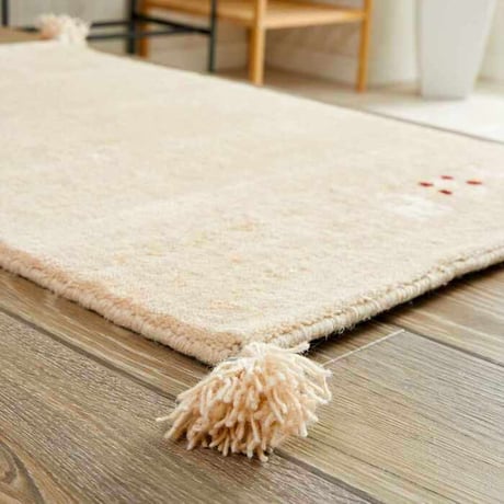 玄関マット 室内 50x80cm ミニラグ ホノカ 6色対応 玄関 ラグ おしゃれ 屋内 ウール100％ ラグマット ウールラグ 長方形 ギャッベ 手織り 防炎 オールシーズン シンプル 50×80