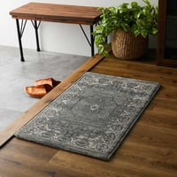 玄関 屋内 屋外 輸 入 ネカル アイボリー 約50×80cm 長方形 トルコ製 ウィルトン織り 民族調 エスニック モダン シンプル オールシーズン 丈夫 50×80cm バルク