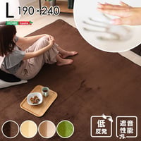 高密度マイクロファイバー・低反発ラグマットLサイズ 190×240cm 低反発 ラグ カーペット ラグマット 190×240 240×190 約 3畳用 厚手 床暖 ホットカーペッ